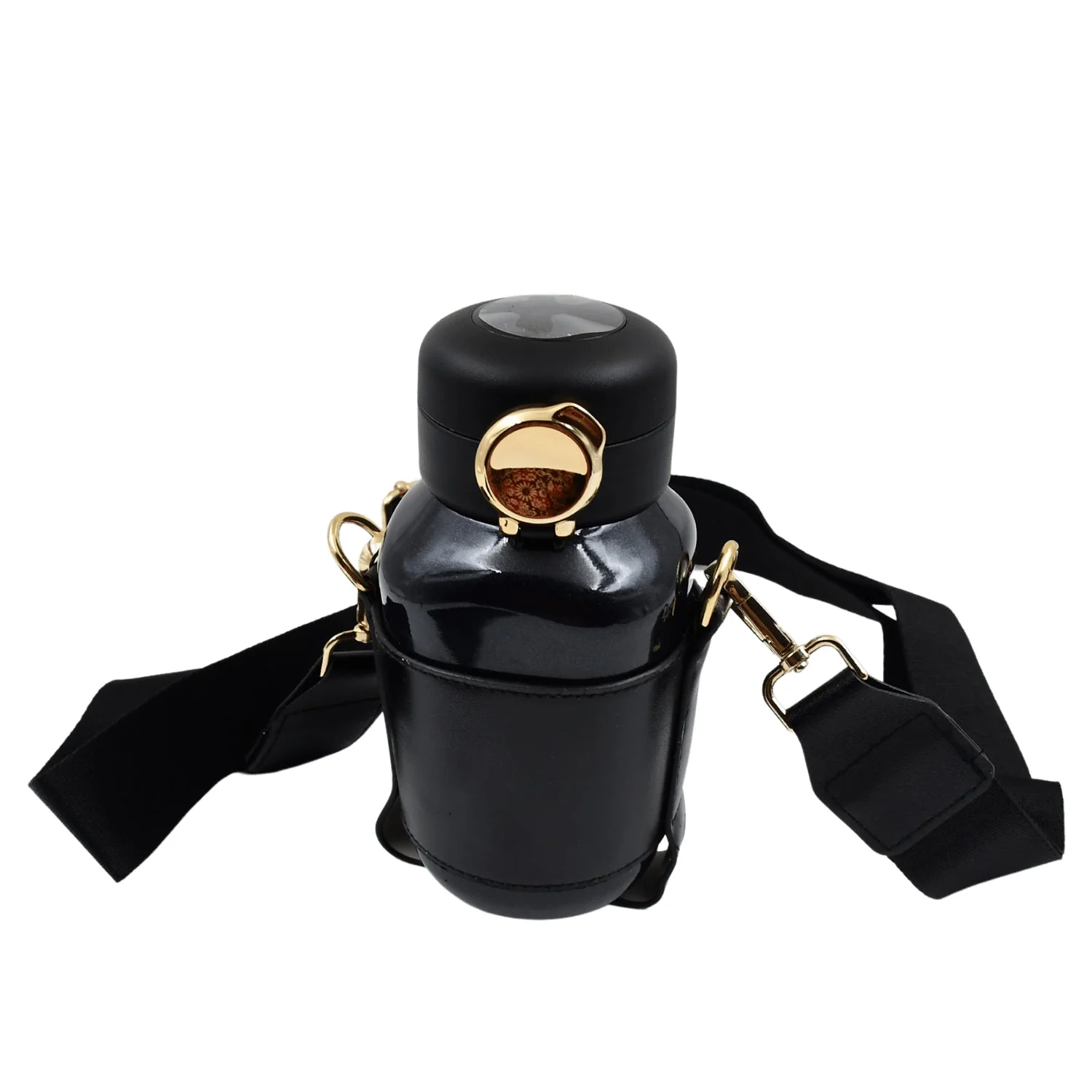 FashionCup: LED Temperature Display Thermos Bottle with Strap, Vacuum Insulated for Hot & Cold Drinks