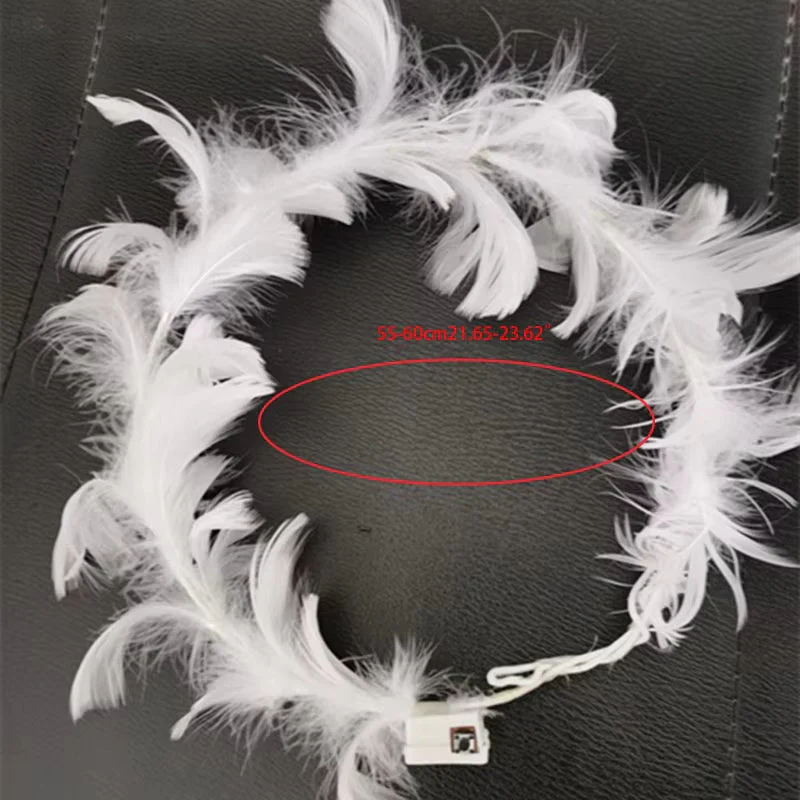 Feather LED Tiara Crown Headband Glowing Flower Wreath 3 pcs/set - Image 5