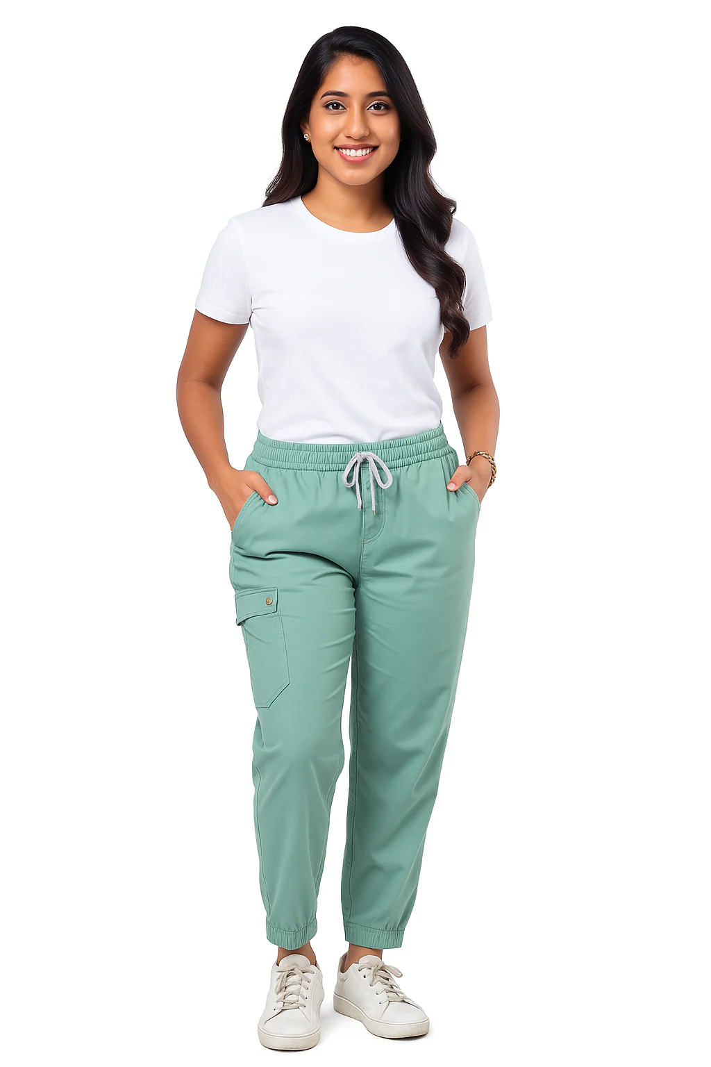 Female Underscrubs Half Sleeve  - White