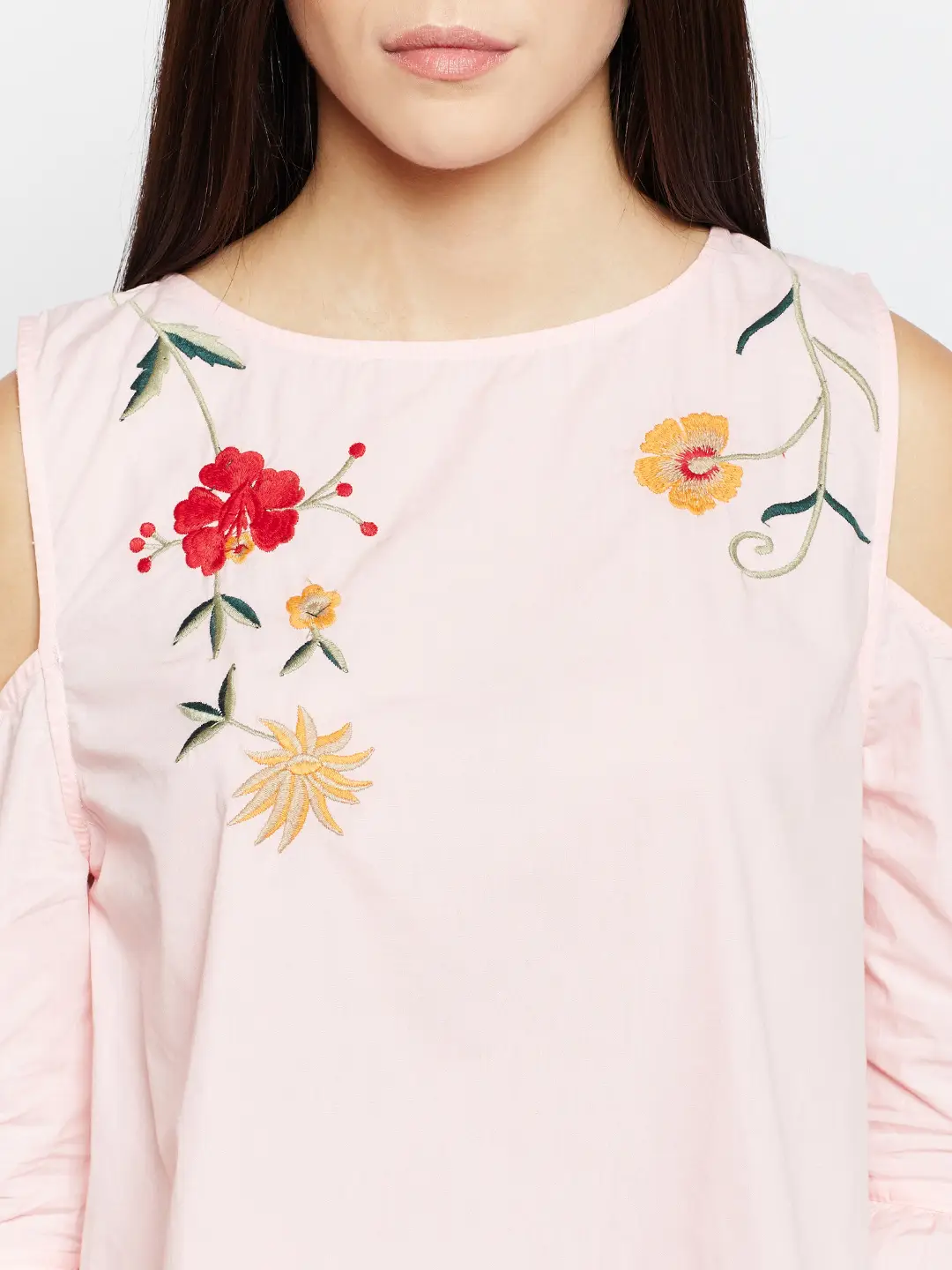 Feminine Pick Embroidered Top - Image 5