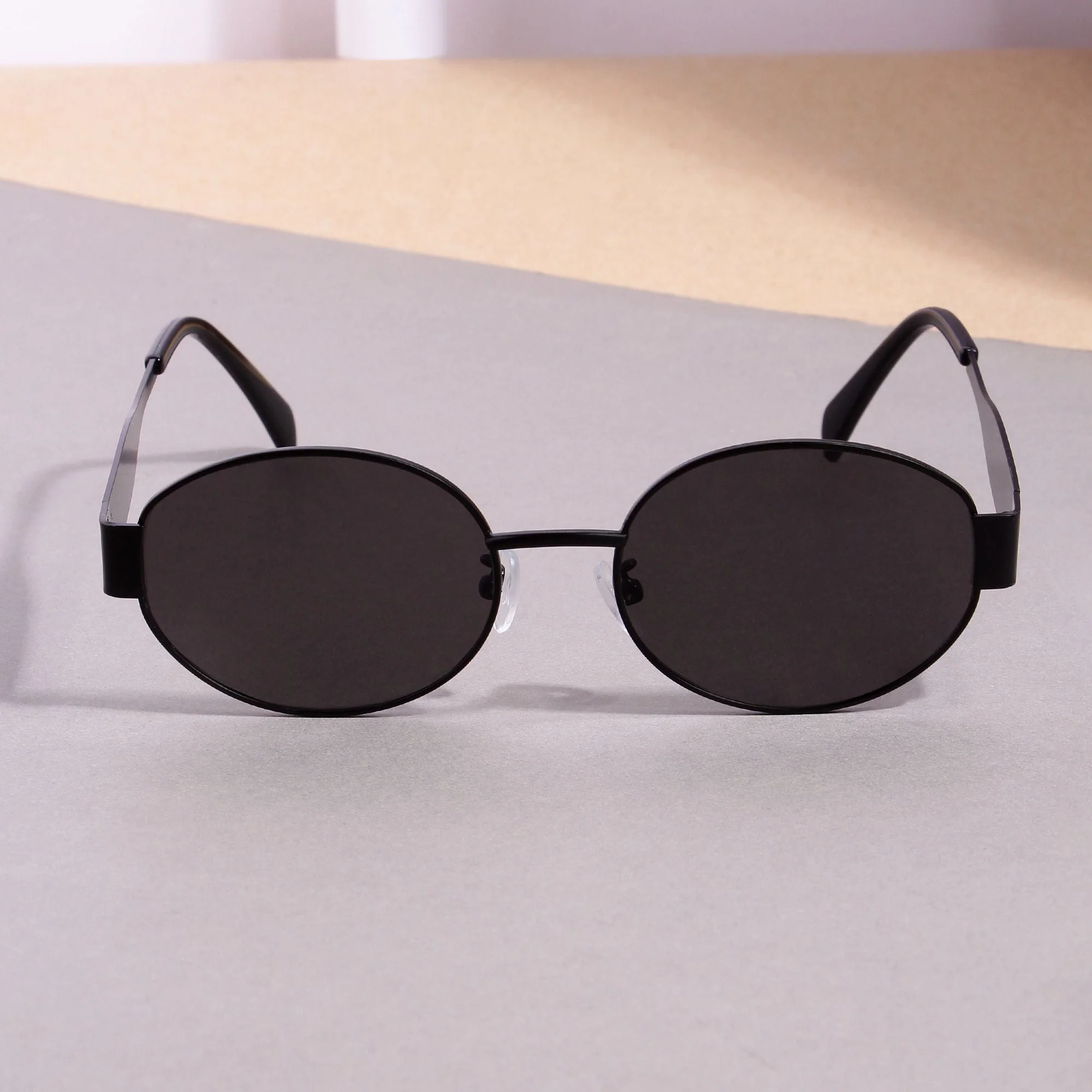 FF2380 Full Black Oval Sunglasses - Image 3