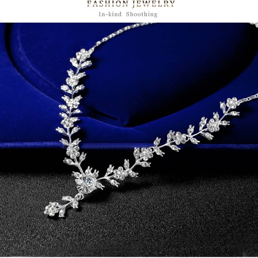 Fine Jewellery Set Necklace With Earrings Wedding Fashion Trinkets For Women - Image 2