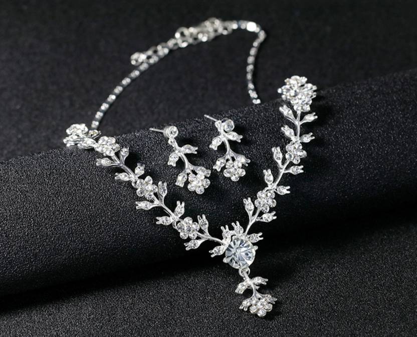 Fine Jewellery Set Necklace With Earrings Wedding Fashion Trinkets For Women - Image 3