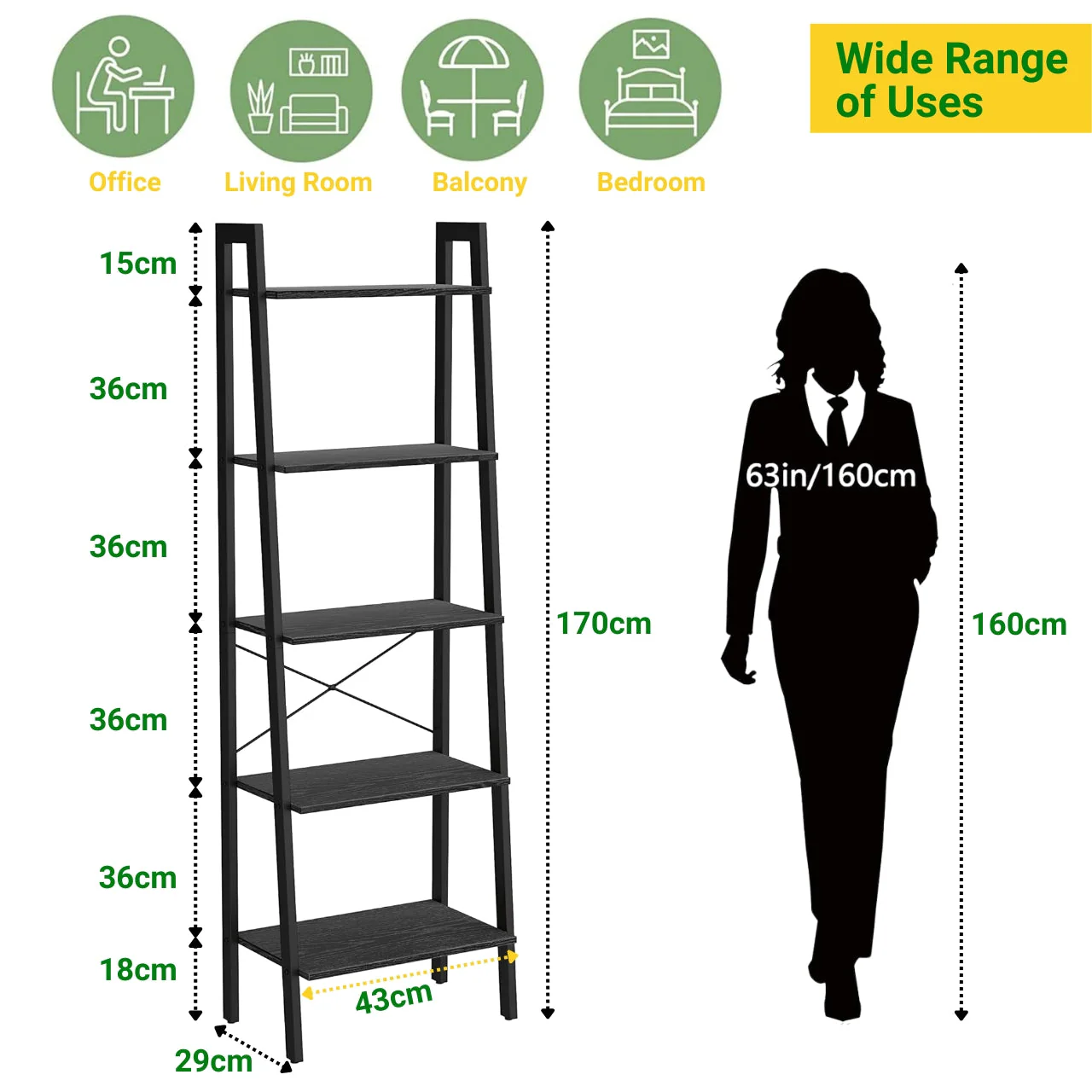Finn Metal Plant & Utility Stand – 5-Tier Heavy-Duty Rack - Image 2