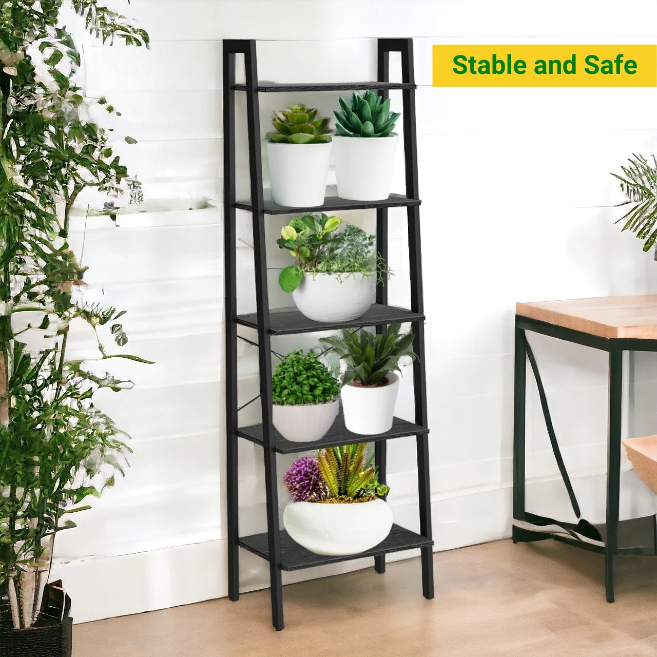 Finn Metal Plant & Utility Stand – 5-Tier Heavy-Duty Rack - Image 4