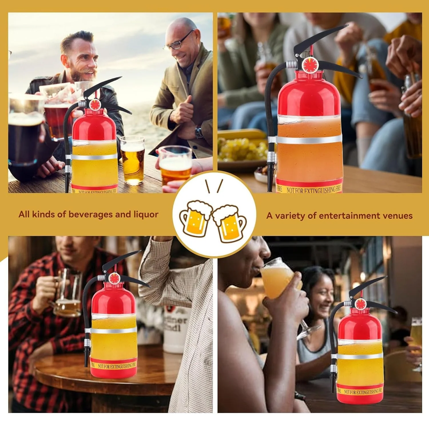 Fire Extinguisher Shaped Beer Dispenser Cocktail Shaker Portable Beverage Dispenser 1 pc - Image 4