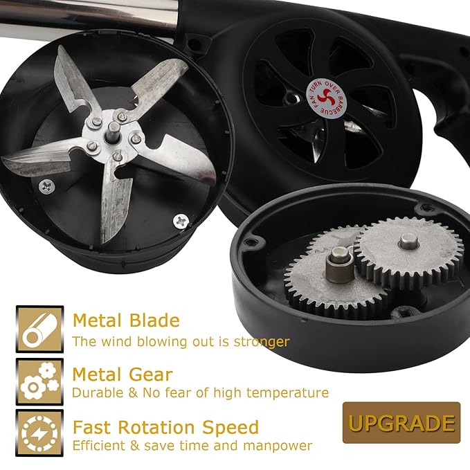 FireStarter: Portable Hand Crank BBQ Air Blower for Quick Fire Starting & Outdoor Grilling - Image 7