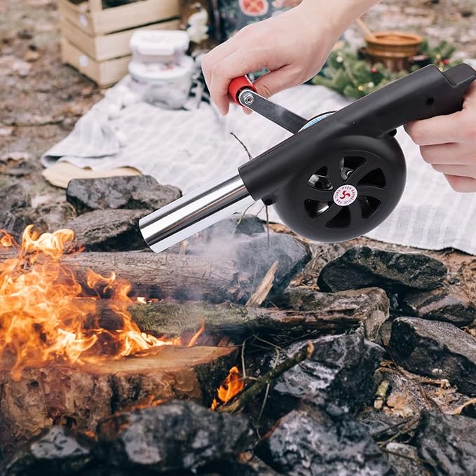FireStarter: Portable Hand Crank BBQ Air Blower for Quick Fire Starting & Outdoor Grilling - Image 9