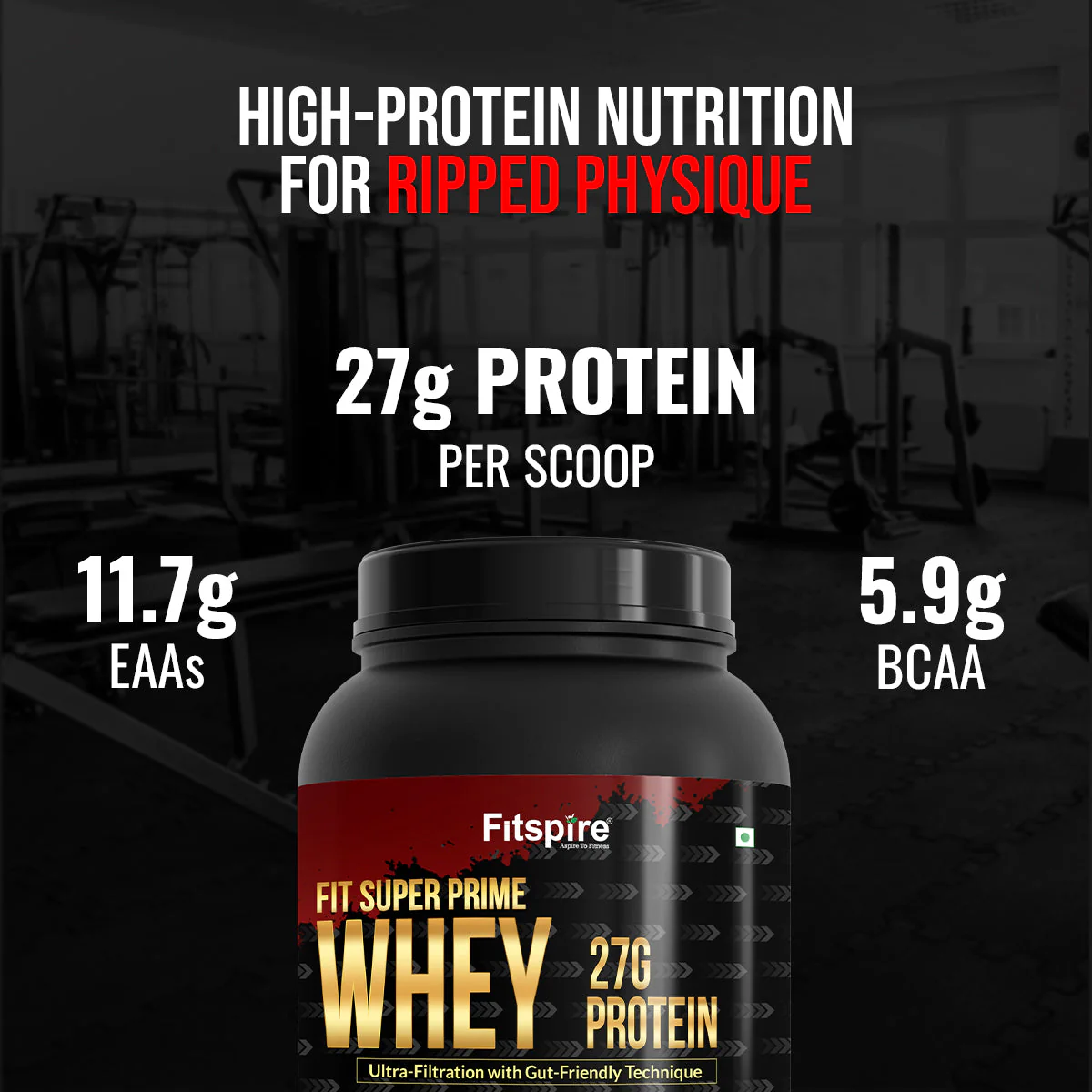 Fit Super Prime Whey Dutché Chocolate-27g High-Protein Content, Probiotic-Enriched & Naturally Sweetened with Monk Fruit for Lean Muscle & Rapid Recovery - Image 2