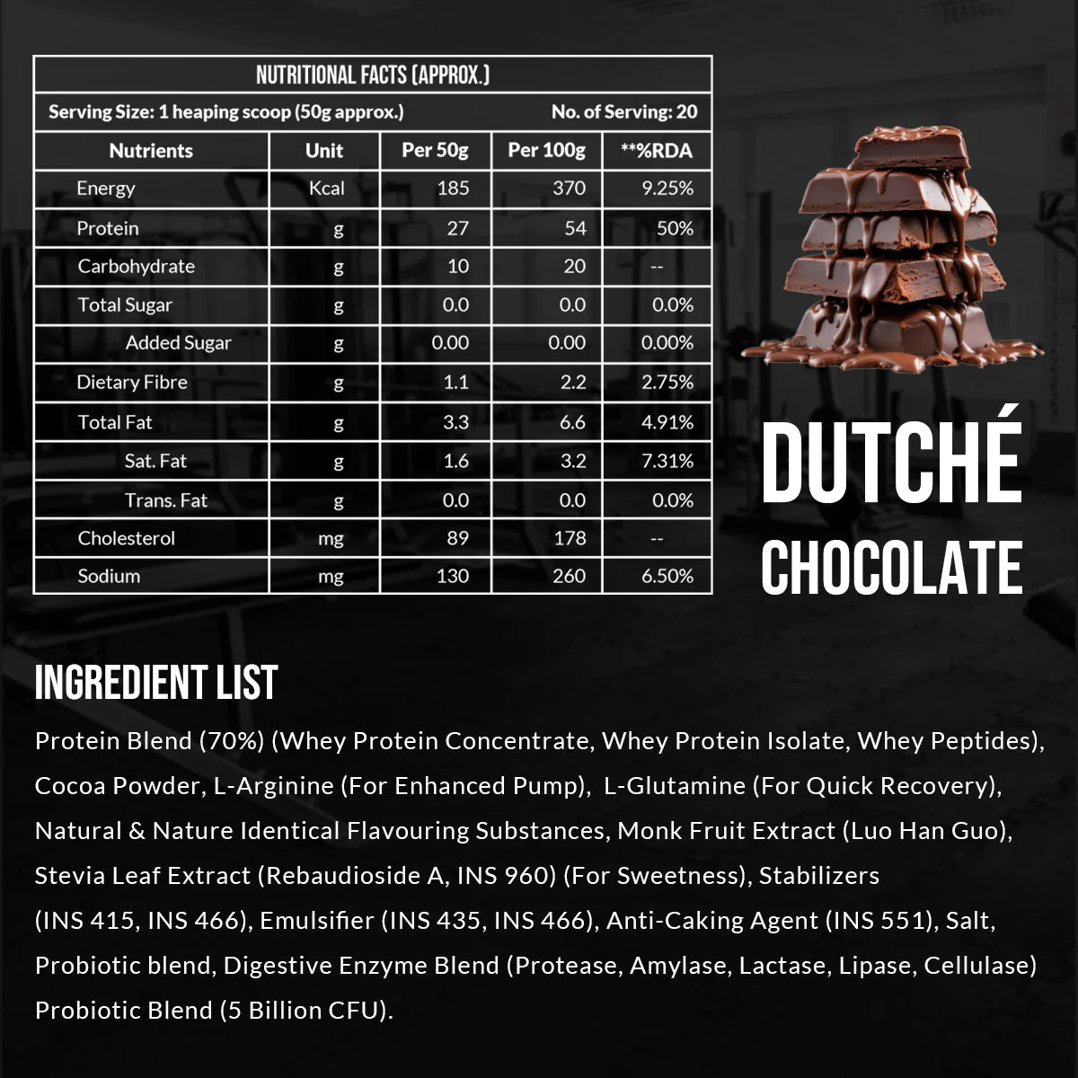 Fit Super Prime Whey Dutché Chocolate-27g High-Protein Content, Probiotic-Enriched & Naturally Sweetened with Monk Fruit for Lean Muscle & Rapid Recovery - Image 6