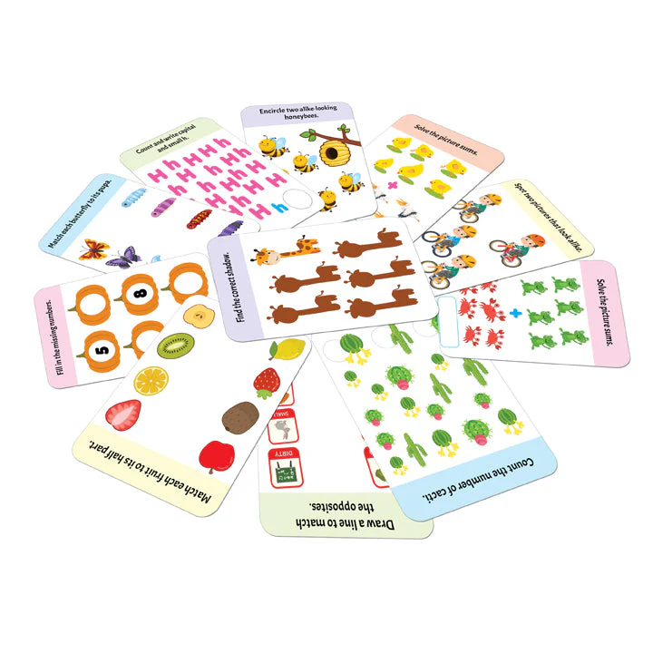 Flash Cards Activity - 30 Double Sided Wipe Clean Flash Cards for Kids (With Free Pen) - Image 4