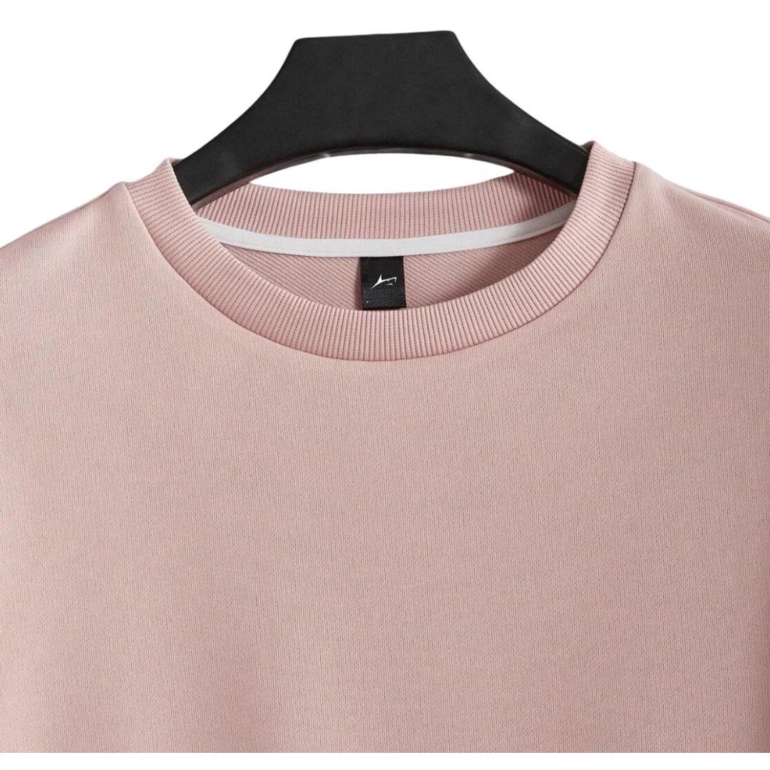 FLASH SALE! Essential Patch Lounging Sweatshirt Pink - Image 3