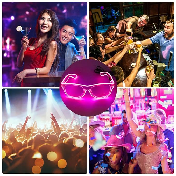 Flashing Led Party Glasses EL Wire For Party, Festivals And Nightclubs 1PC - Image 5