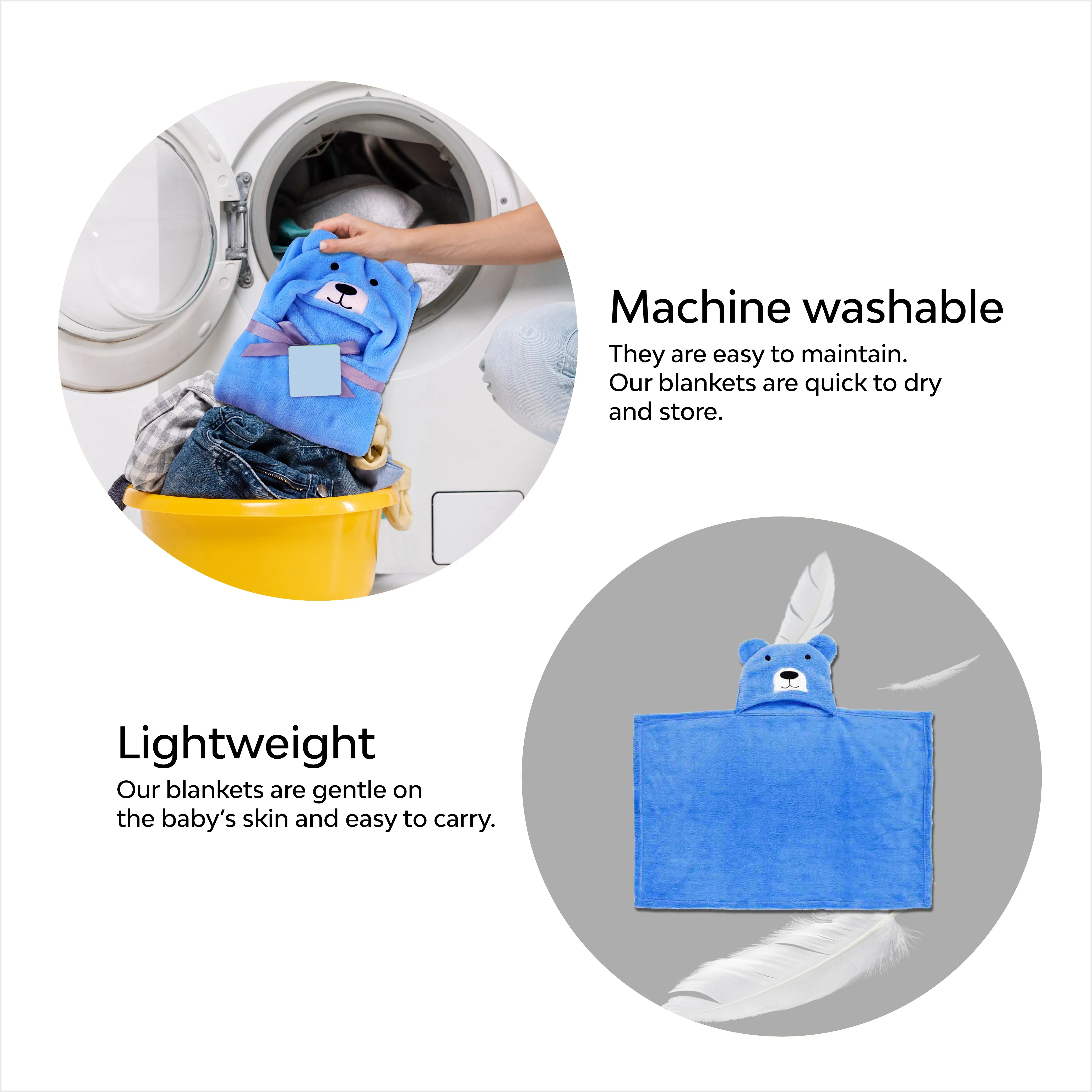 Fleece Baby Blanket With Hood - Image 5
