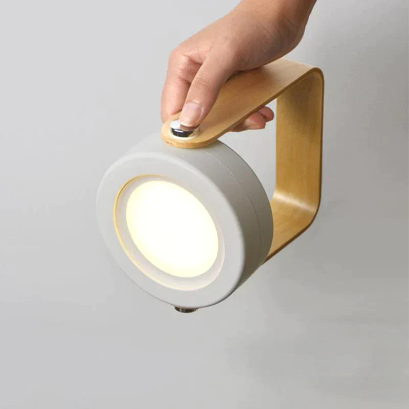 FlexiGlow: Modern 2-in-1 Rechargeable LED Lantern with Foldable Design, Dimmable Touch Control & Portable Wooden Handle - Image 4