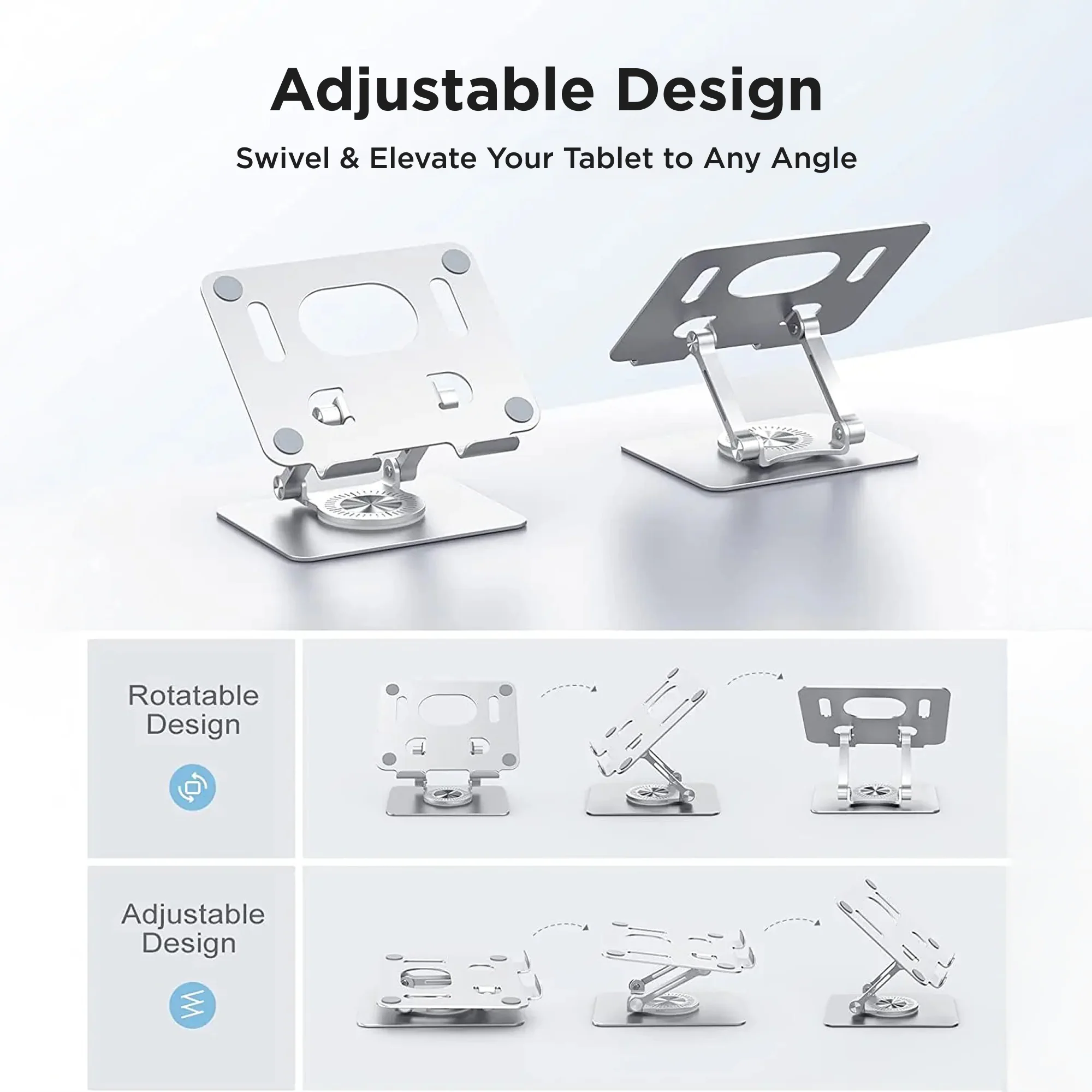 FlexView 360 – Laptop & Tablet Stand | 360° Rotation | Ergonomic | Foldable - Image 11