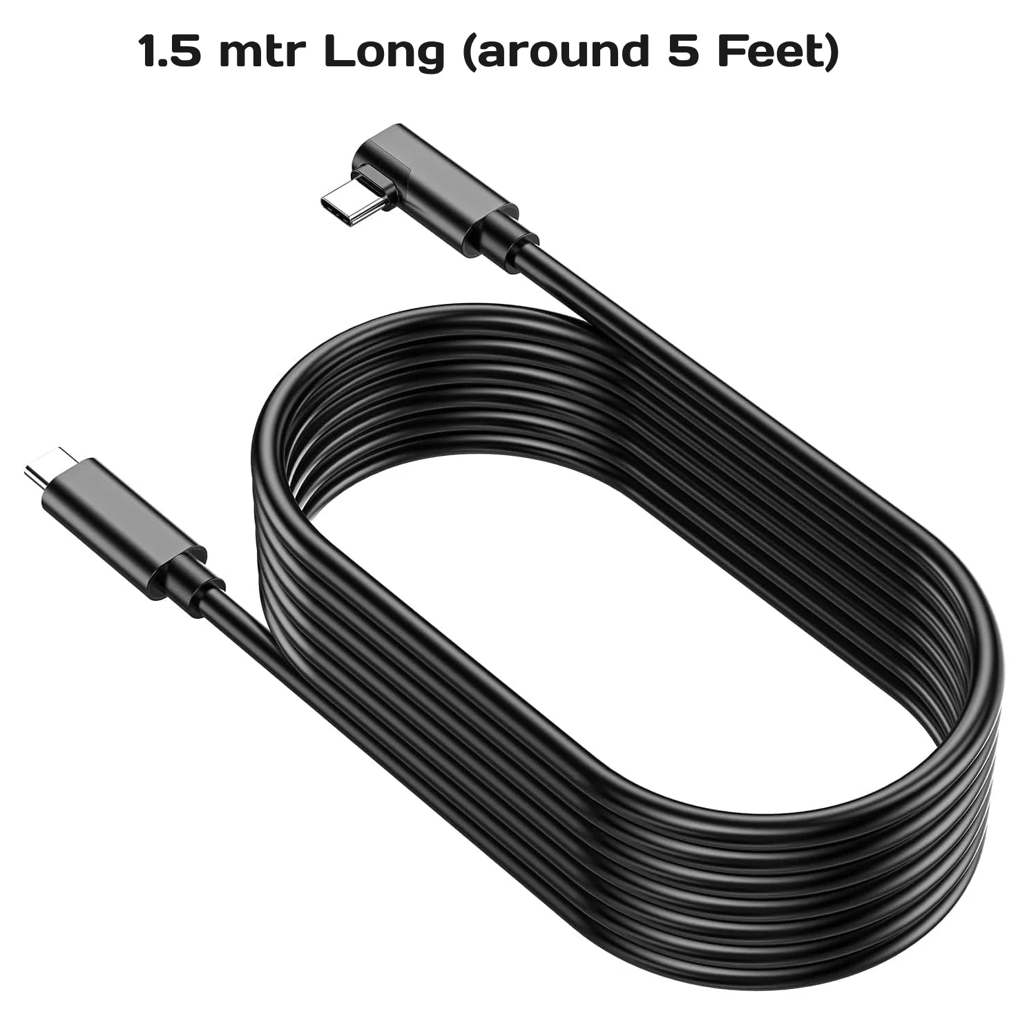 Flixx USB-C to USB-C Cable | 65W Super Fast Charging | 1.5 Meter Long | Universal for Laptops, Mobiles, Tablets | PD3.0, PPS Compatible - Image 2