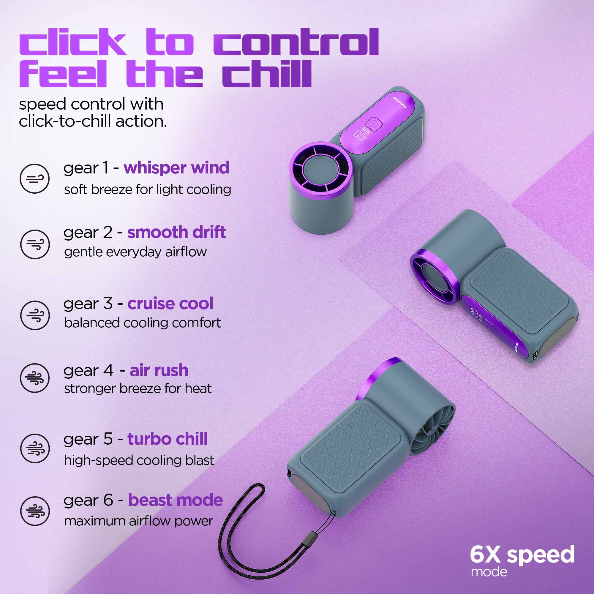 Flo mini (mini handheld cooling fan) - Image 8