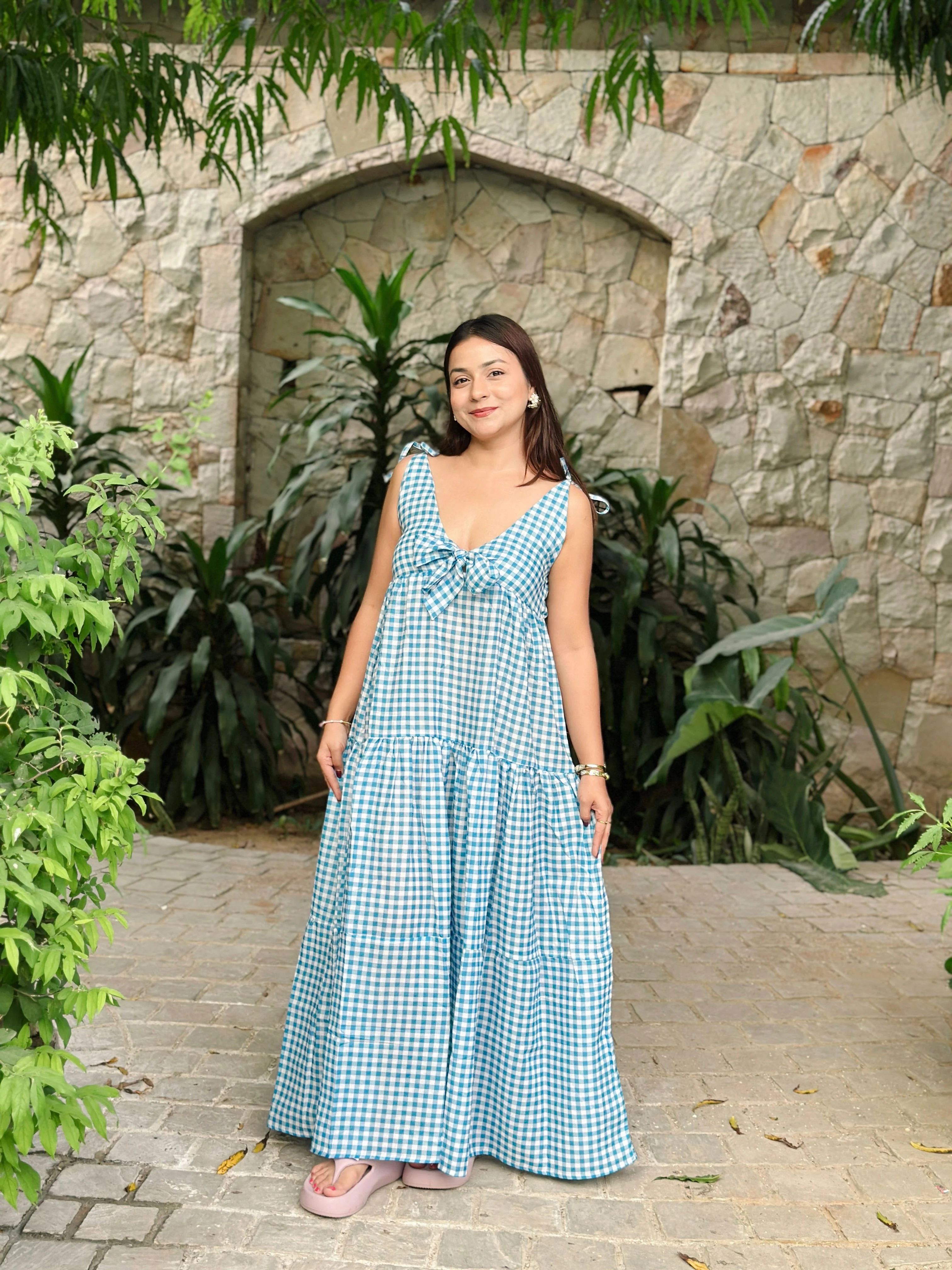 Flora Gingham Dress - Image 4