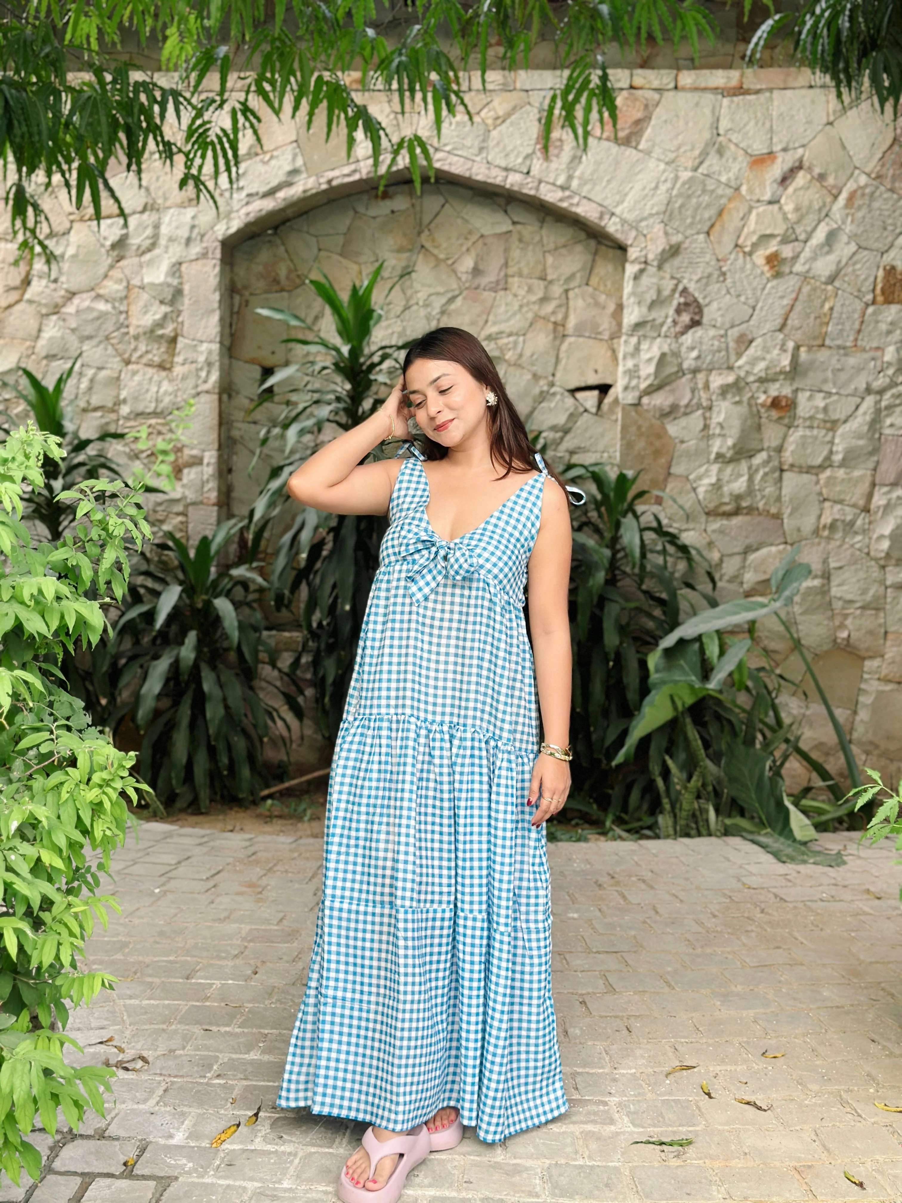 Flora Gingham Dress - Image 6