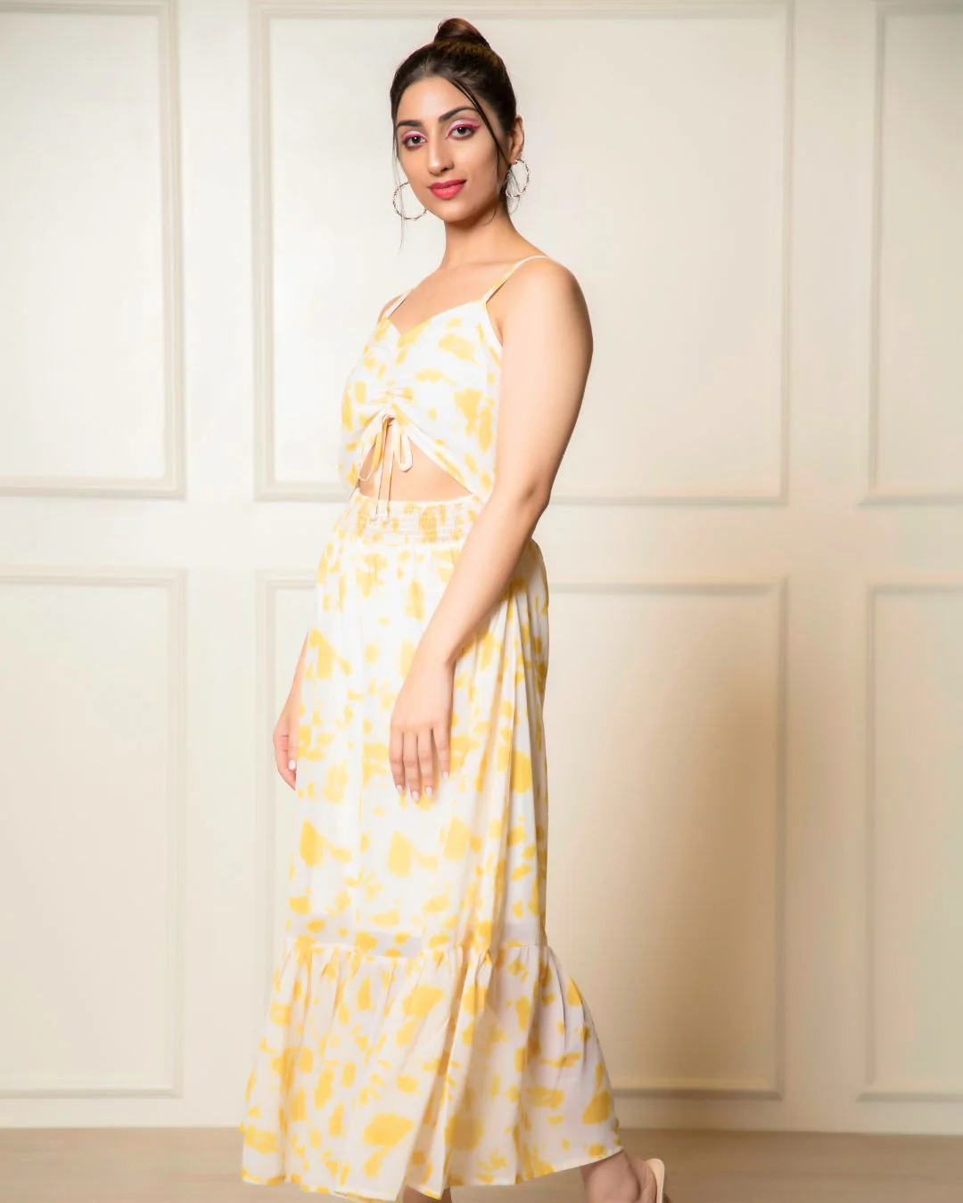 Floral A-Line Cut-out Maxi Dress - Image 3