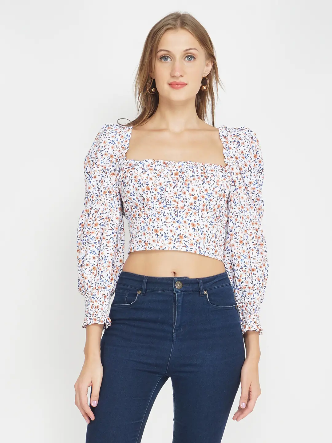 Floral Paradise Women'S Floral Crop Top