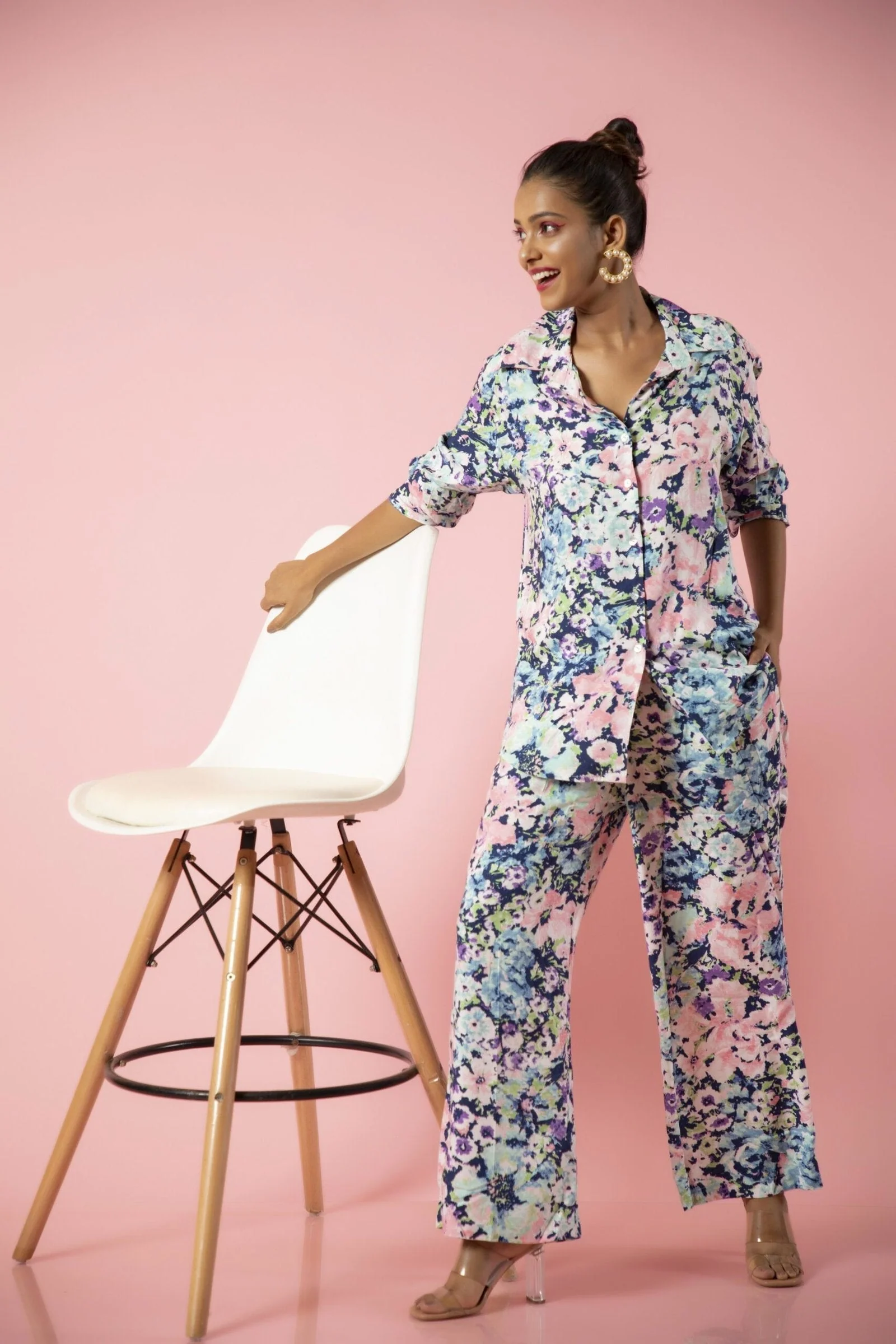 Floral Printed Matching Coord Set – 2 Piece Stylish Set for Casual and Party Wear - Image 6