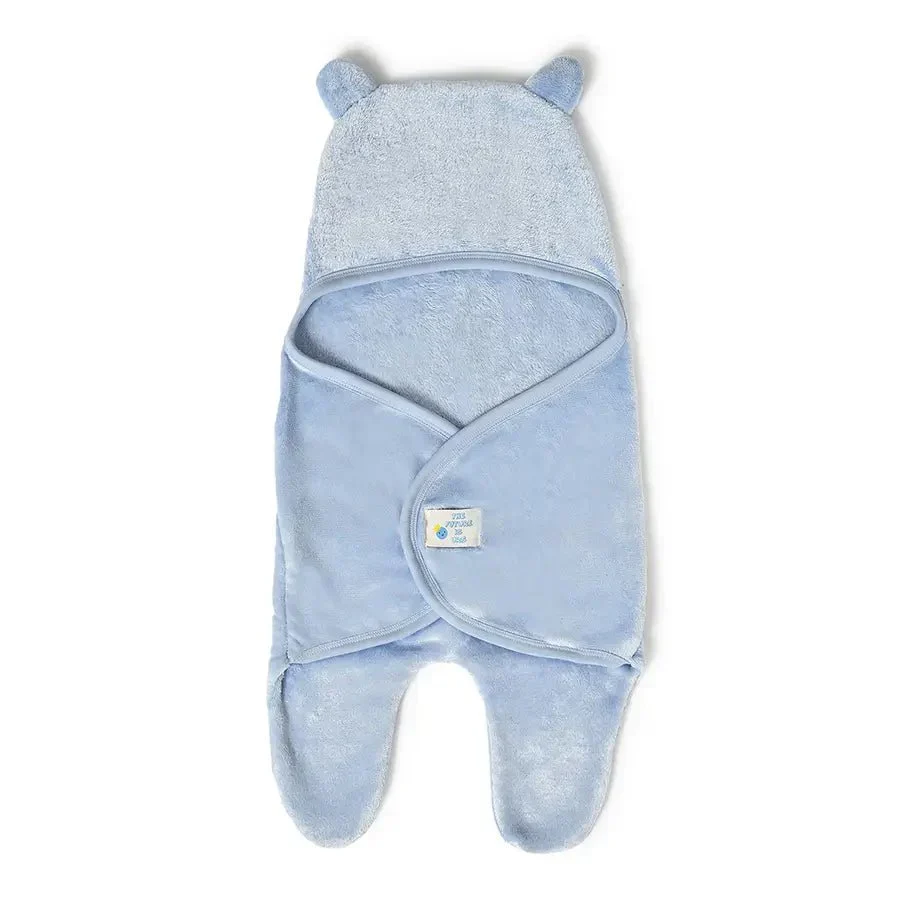 Flurry Knitted Baby Hooded Wrap Blanket