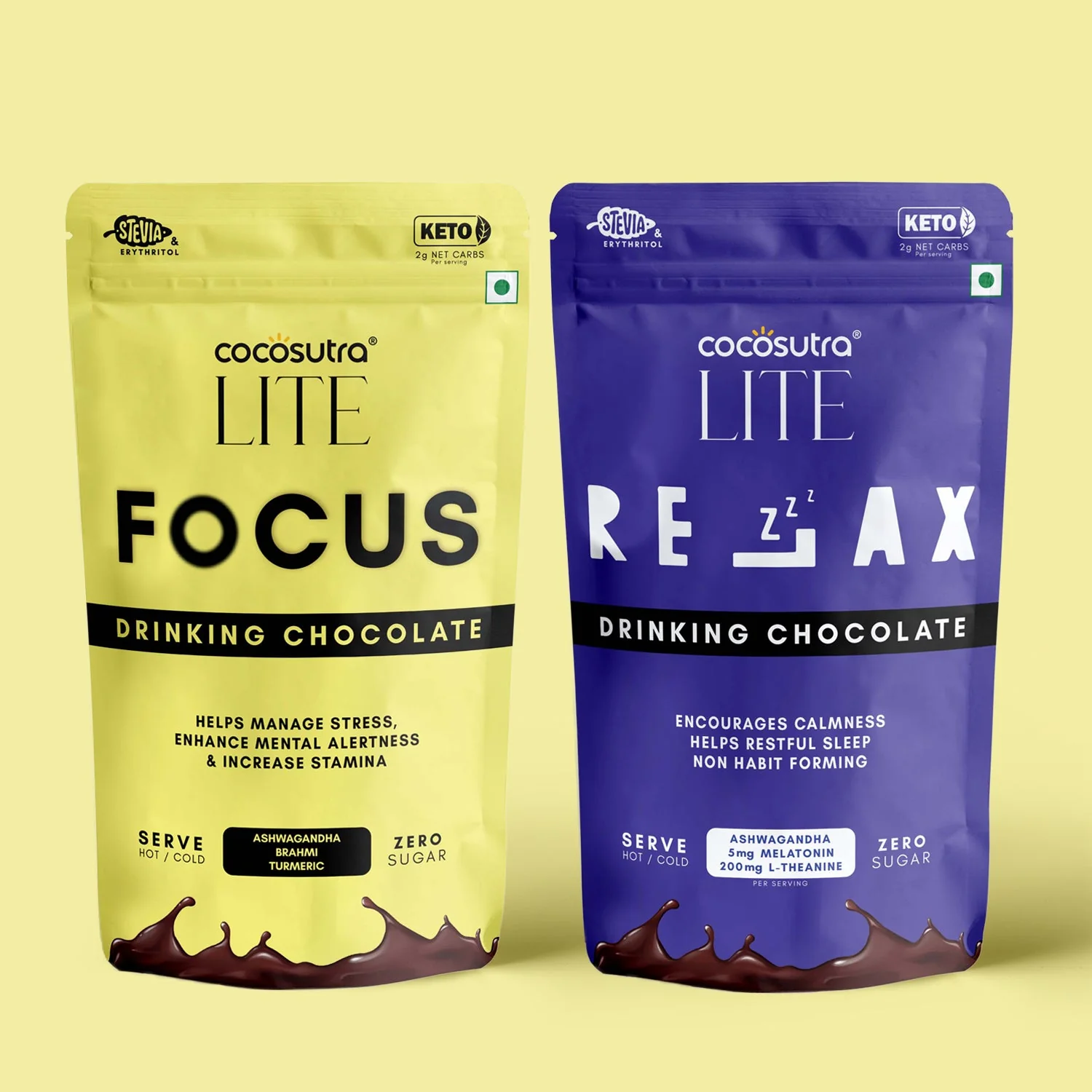 FOCUS & RELAX Sugar Free Drinking Chocolate Mix - Image 2