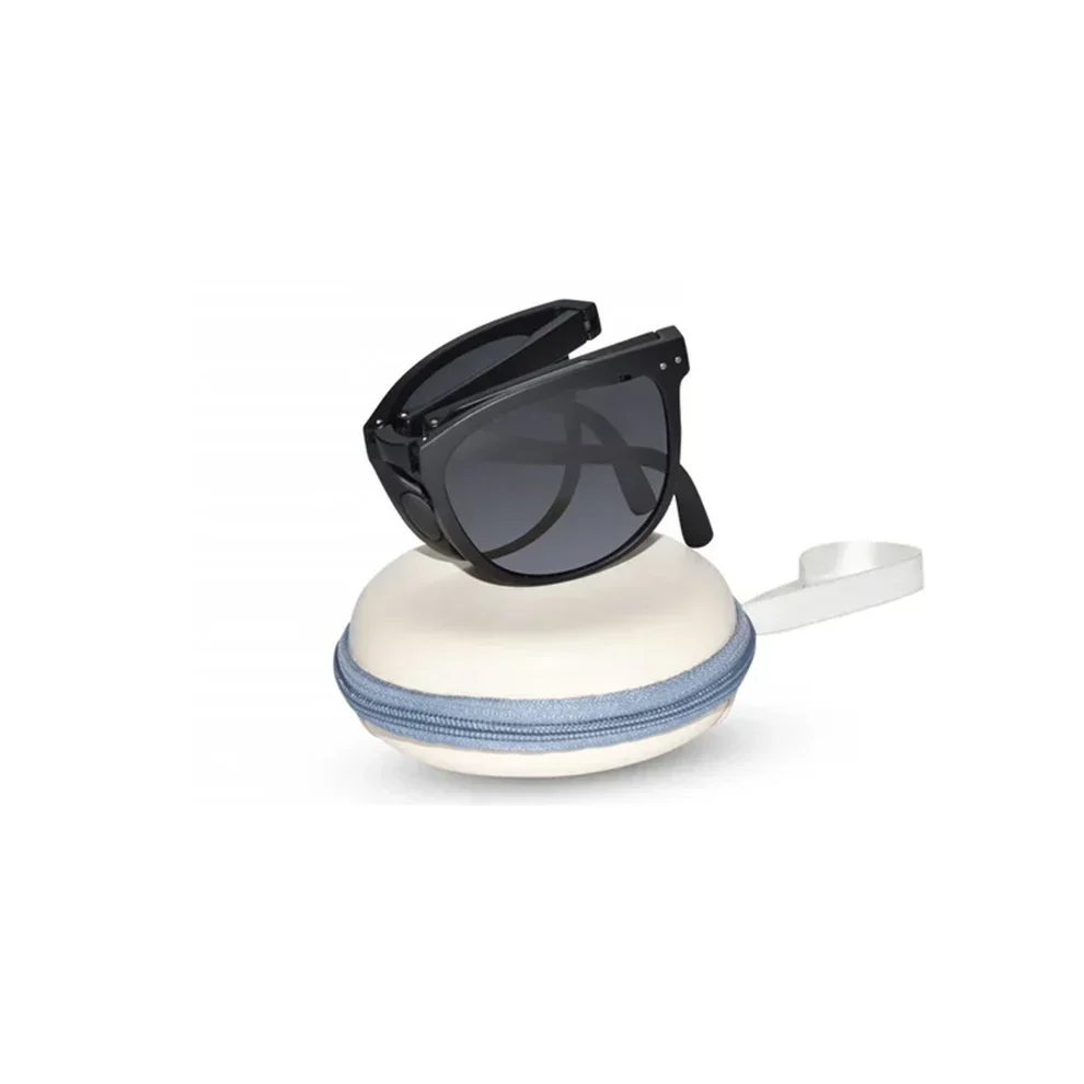 Foldable Matt Brown Wayfarer Sunglasses - Image 10