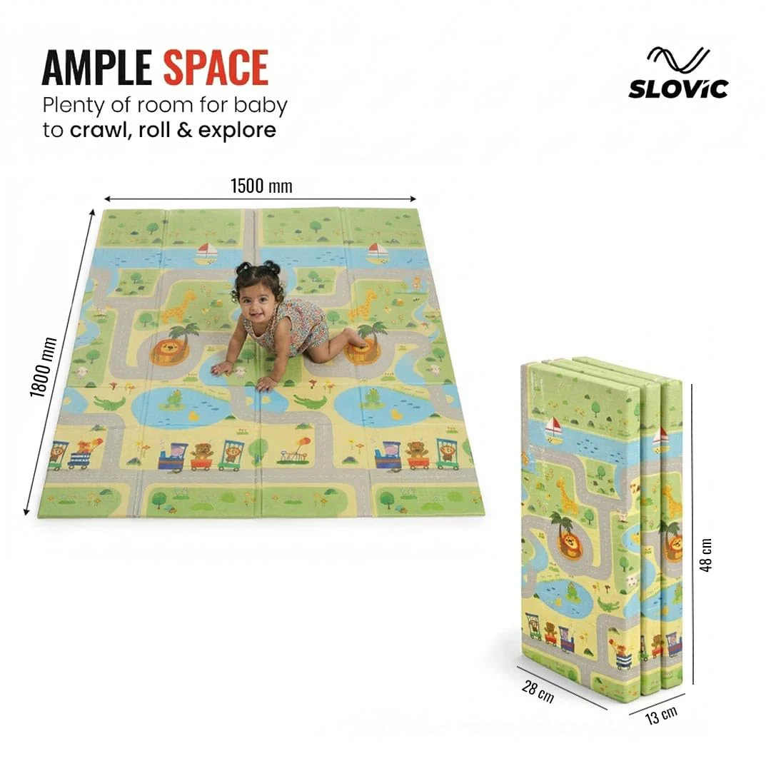 Foldable Play Mat | 3 Fold with zip slider bag - Image 6