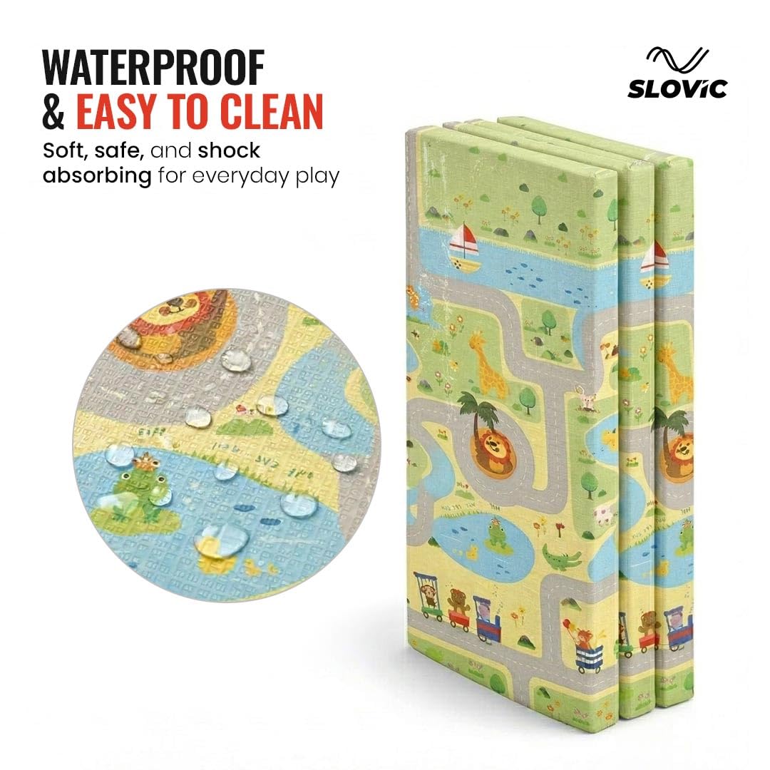 Foldable Play Mat | 3 Fold with zip slider bag - Image 8