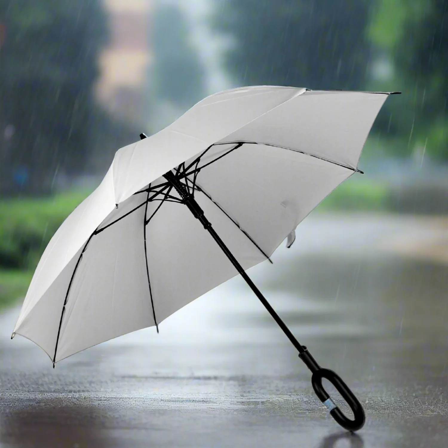 Foldable UV Umbrella with C-Handle – Sun & Rain Protection for Kids (1 Pc, Mixed Colors) - Image 7