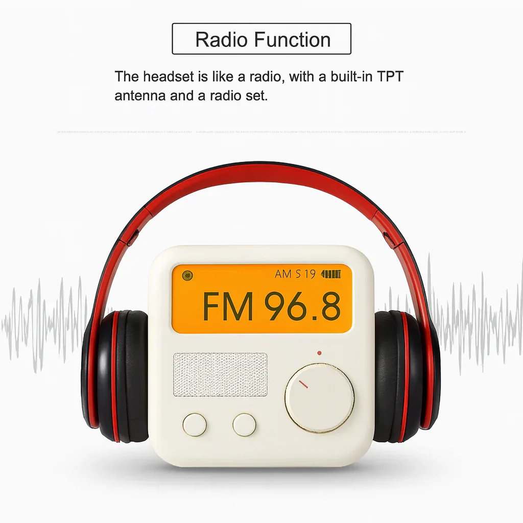 Foldable Wireless Bluetooth Headphones with Built-In Microphone | Stereo Sound - Image 5