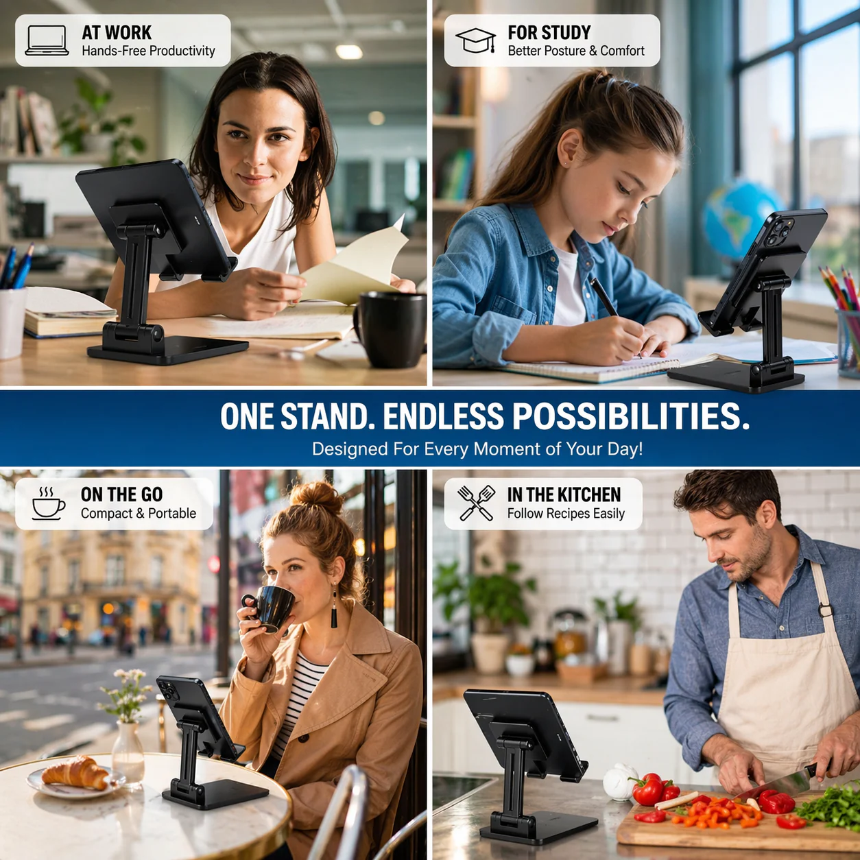 Folding Anti-Slip Mobile Stand - Image 6