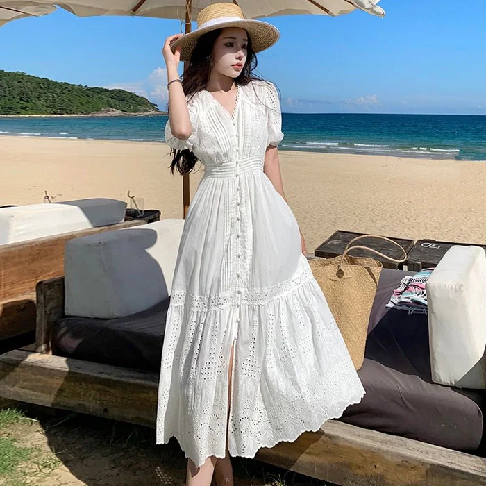 French Style Embroidery Dress - Image 3