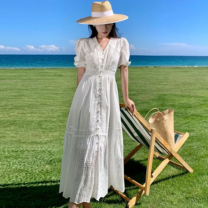French Style Embroidery Dress - Image 5