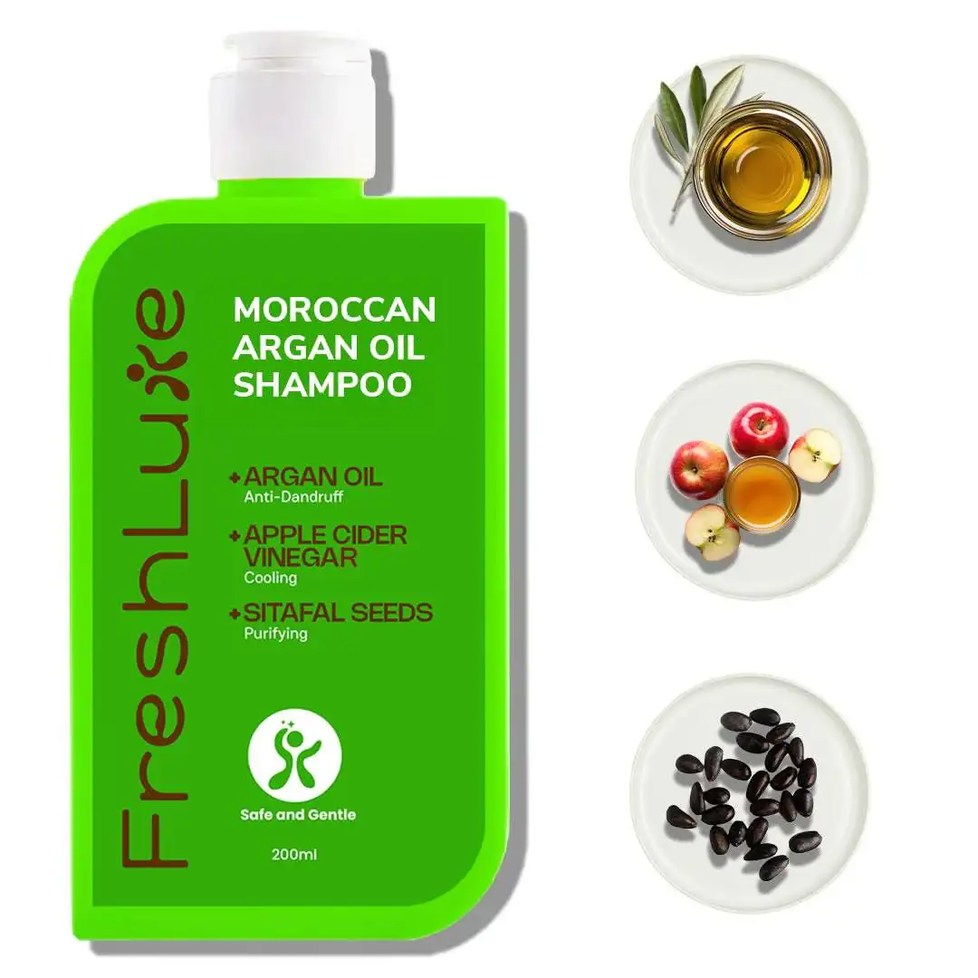 FreshLuxe Anti-Aging for Skin & Hair | AYUSH-Approved | Combo with Rice Water, Lactic Acid & Argan Oil 200ml - Image 6