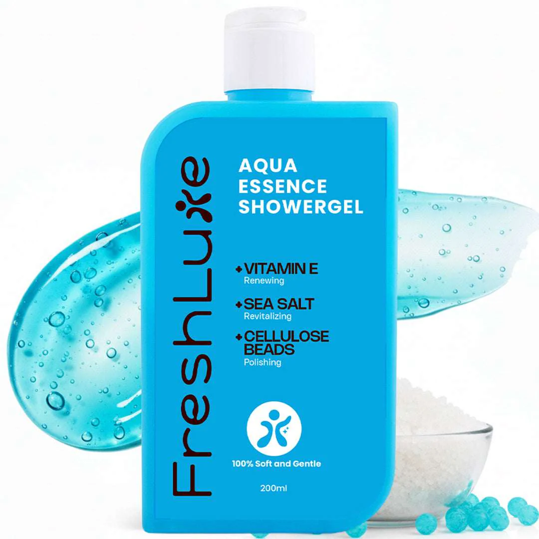 FreshLuxe Aqua Essence Shower Gel | Deep Hydration & All-Day Freshness | 200 ml | 400 ml