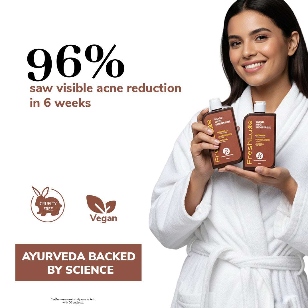 FreshLuxe Pollution Free Skin Combo | AYUSH-Approved | Charcoal, Vitamin C & Neem-Aloe Shampoo for clear and pollution-free skin. - Image 12