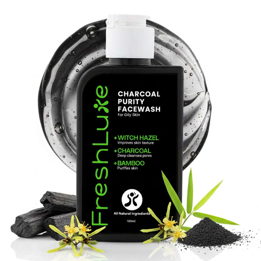 FreshLuxe Pollution Free Skin Combo | AYUSH-Approved | Charcoal, Vitamin C & Neem-Aloe Shampoo for clear and pollution-free skin. - Image 5