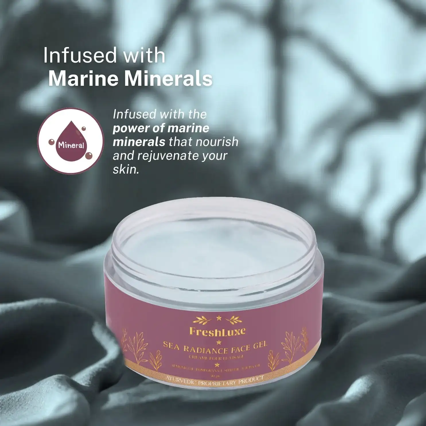 FreshLuxe Sea Radiance Gel Cream | Lightweight Hydration for Soft, Glowing Skin | 50 g - Image 3