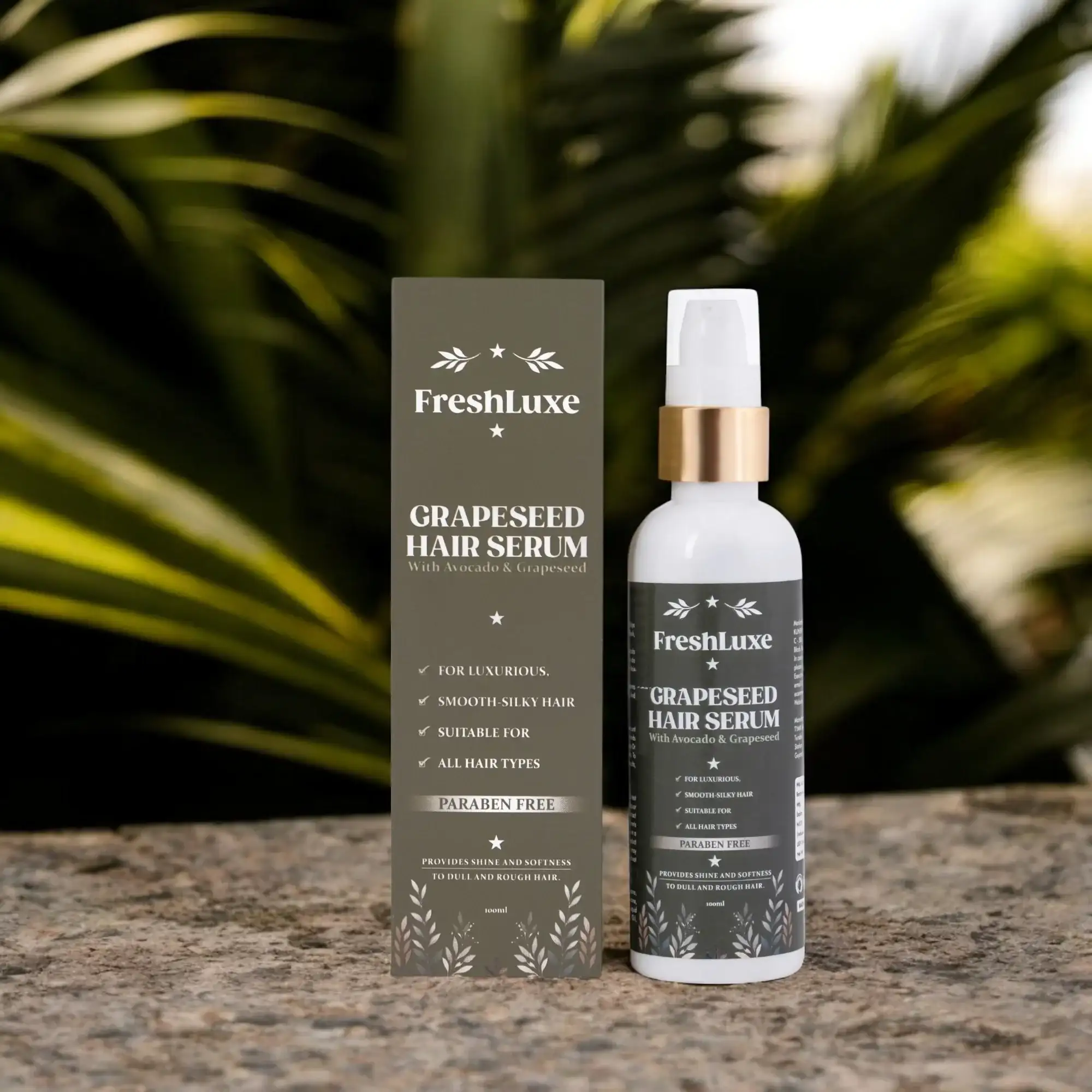 FreshLuxe Silk Hair Serum |  Frizz Control & Shine with Grapeseed and Avocado Oils | 100 ml - Image 5