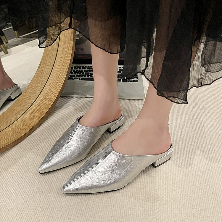 Freya Leatherette Mules - Image 3