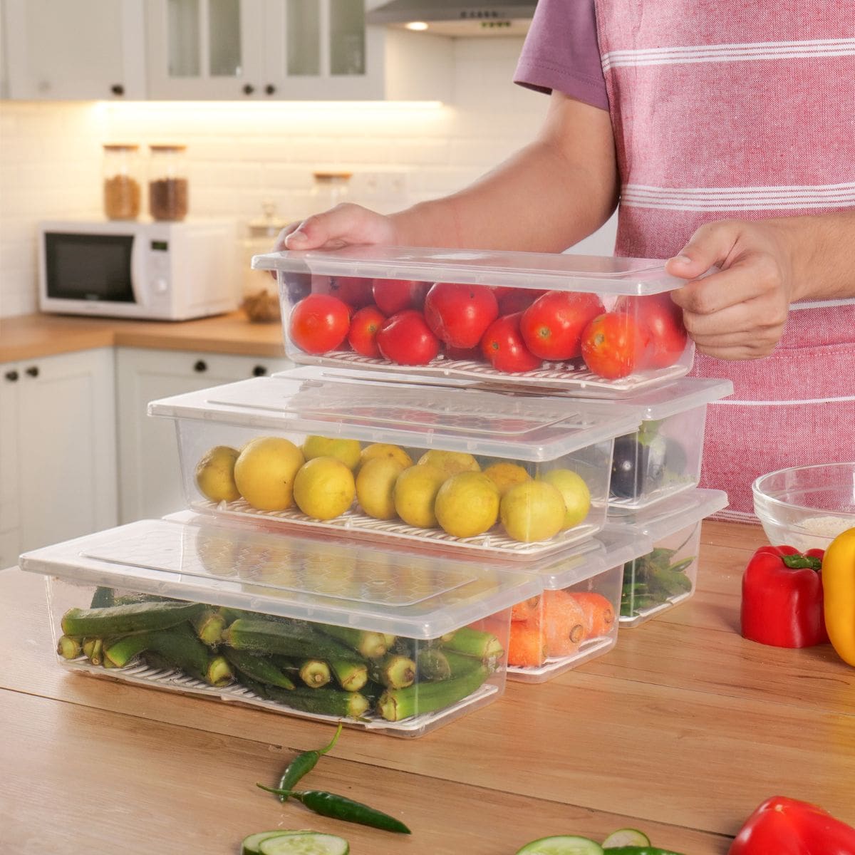 Fridge Storage Containers with Drain Plate - Image 149