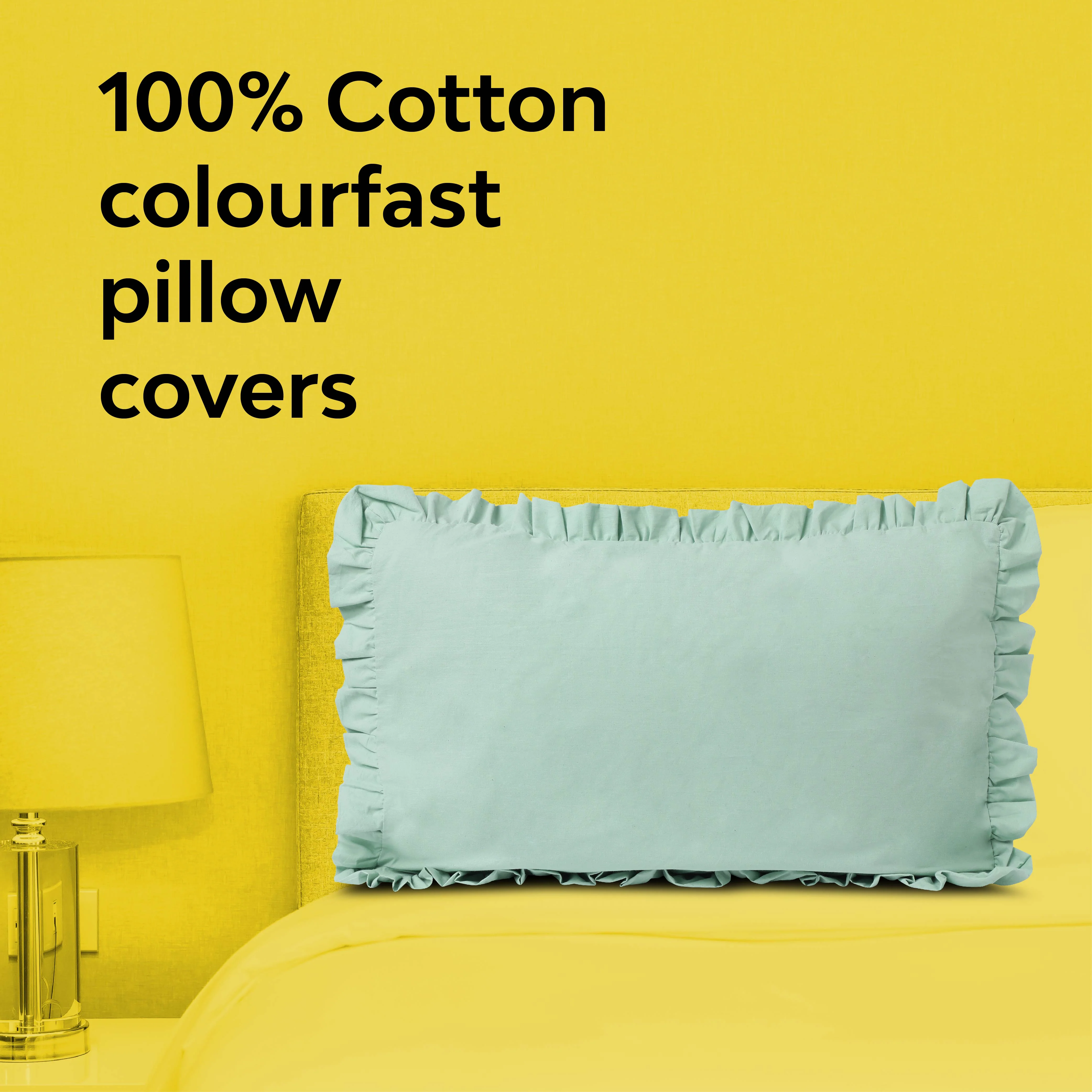 Frill 100% Cotton Bed Pillow Cover | Set Of 2 - Image 28