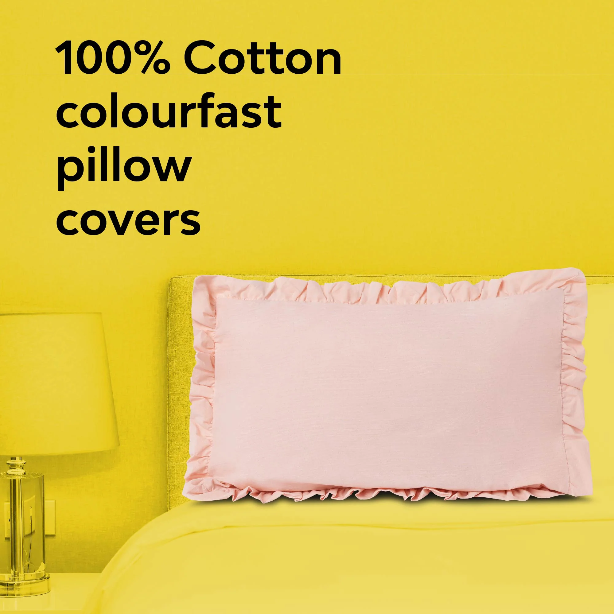 Frill 100% Cotton Bed Pillow Cover | Single - Image 21