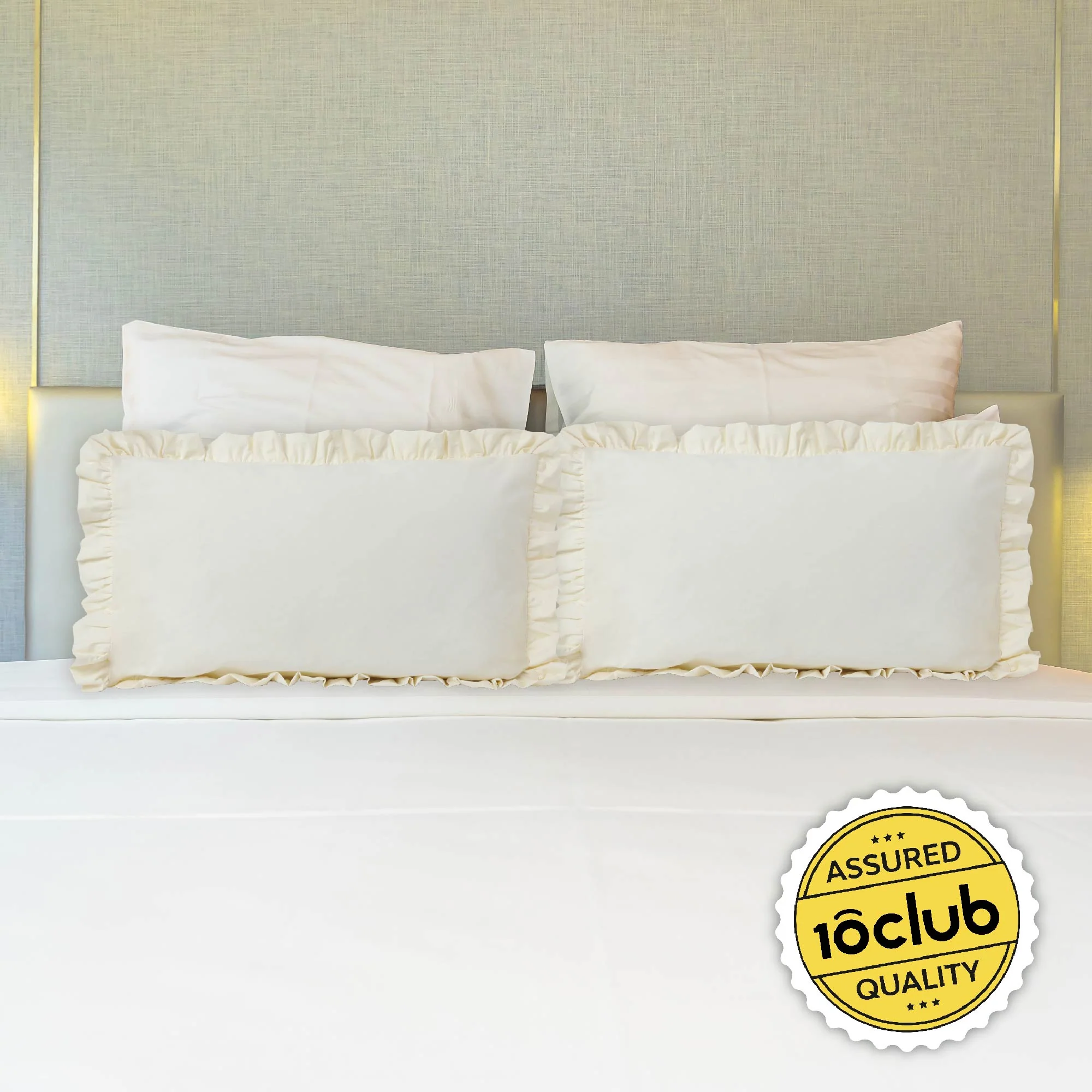 Frill 100% Cotton Bed Pillow Cover | Single - Image 27