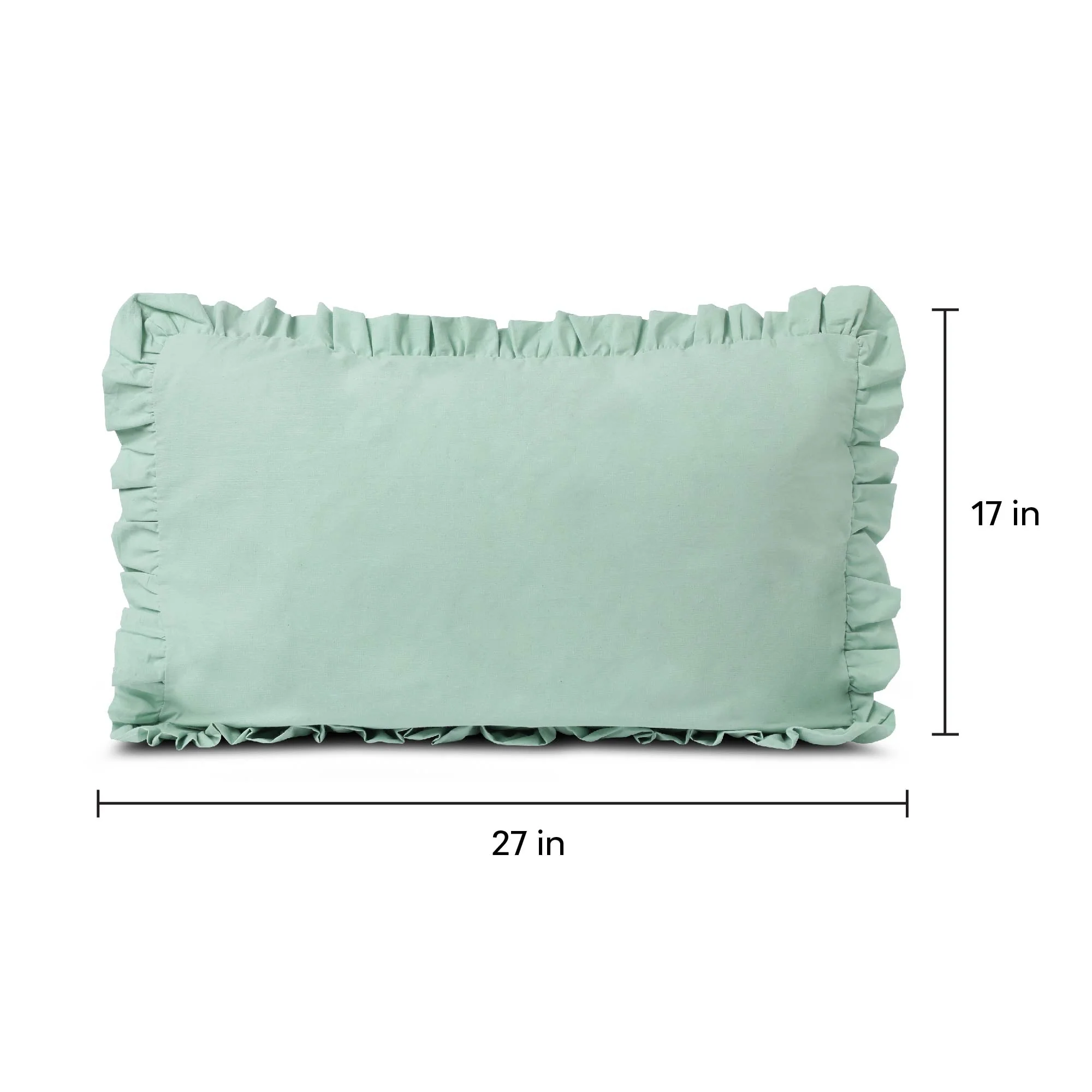 Frill 100% Cotton Bed Pillow Cover | Single - Image 8