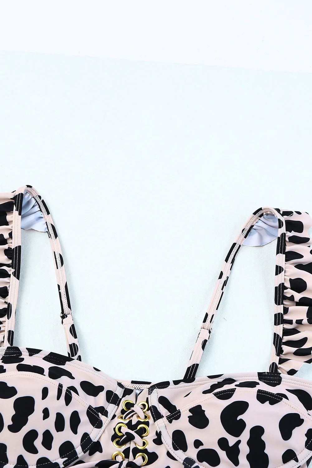 Frilled Leopard High Waist Bikini - Image 8